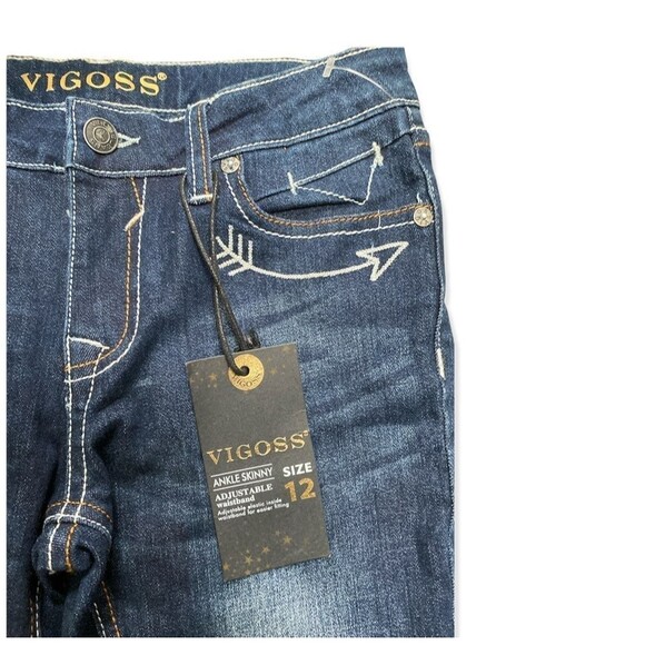 VIGOSS The Jagger Ankle Skinny Jeans Sequined Star Wild Youth Size 12 Waist 26" - Picture 4 of 7